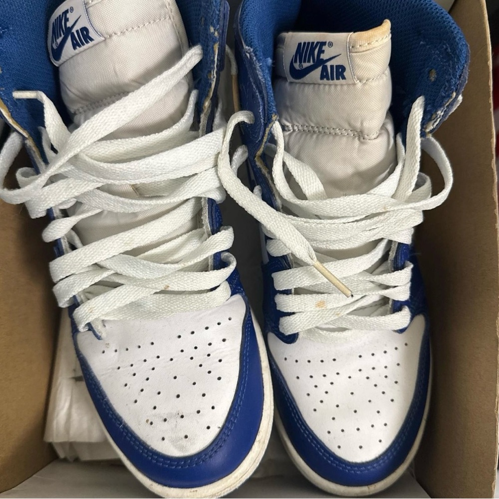 Nike Kids High-Top Sneakers - Blue and White
